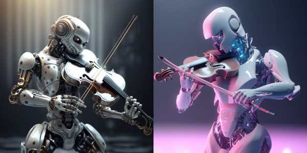 Robot playing Violin